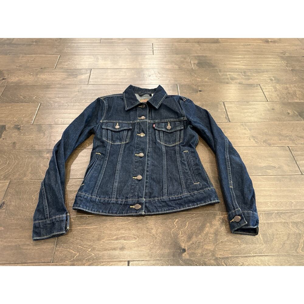 Levis Womens Blue Denim 100% CottonButton Up Jean Jacket Size S Small - Picture 2 of 10